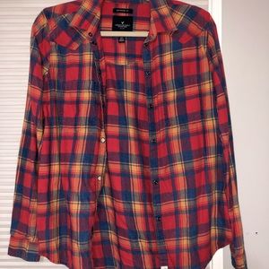 Long sleeve plaid top